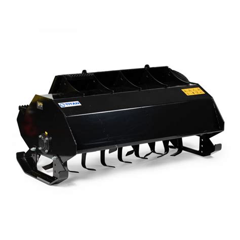 skid steer attachments rototiller|titan 5 foot rotary tiller.